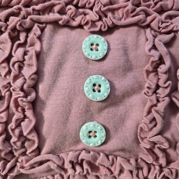 Matilda Jane Mauve Pink Dune Buggy Emilia Dress blue buttons size 4 - Picture 3 of 5